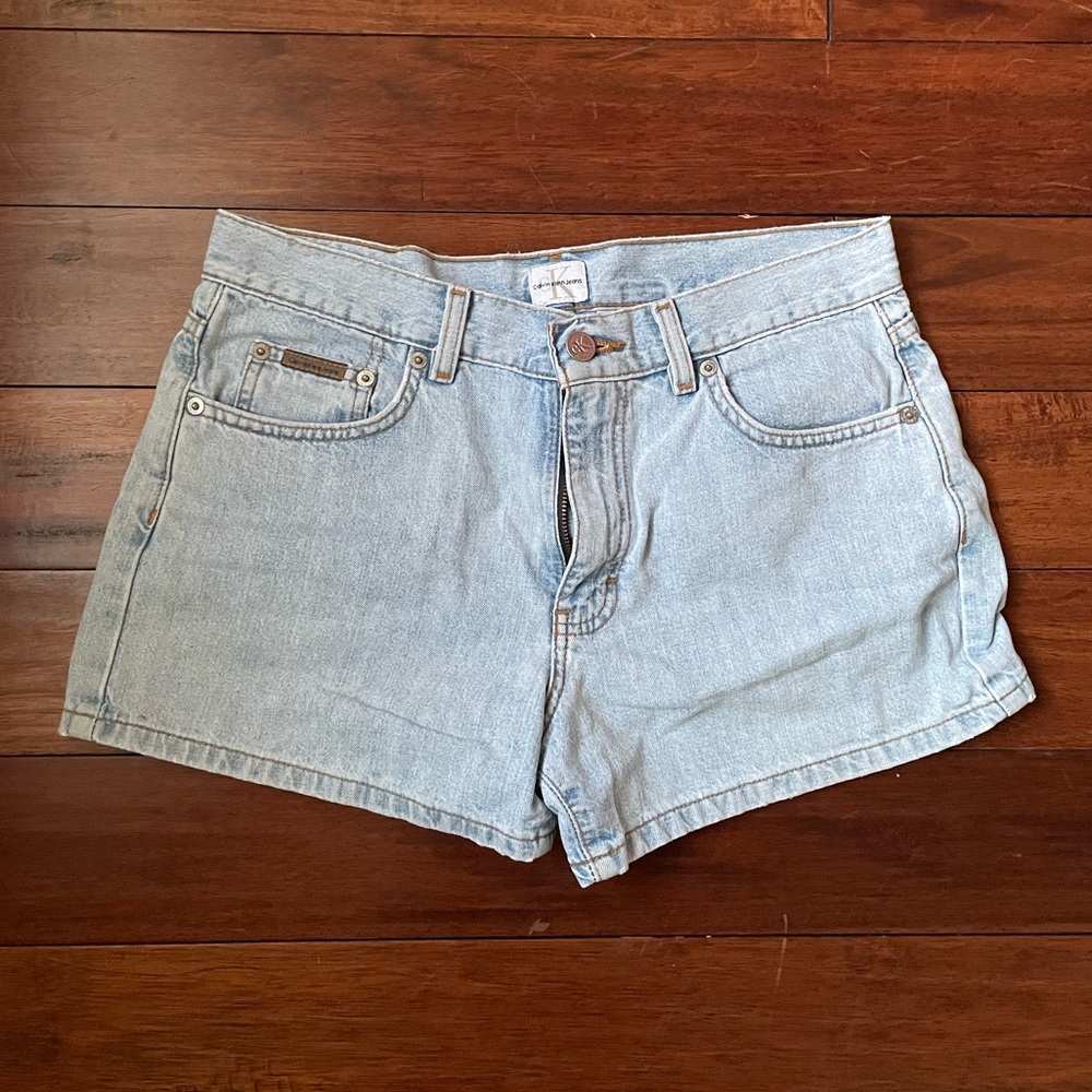 Vintage Calvin Kline Light Wash High Waisted Jean Shorts